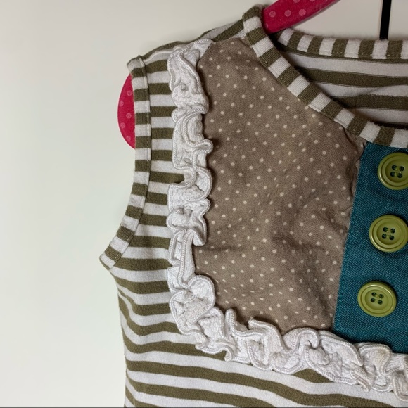 Girl’s Persnickety Striped & Ruffled Tank Top - Picture 7 of 10